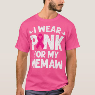 Camiseta Eu Visto Rosa Para A Sensibilização Do Cancer Da M