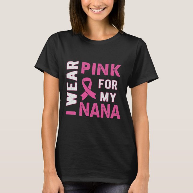 Camiseta Eu Visto Rosa para a Sensibilização do Cancer de M (Frente)
