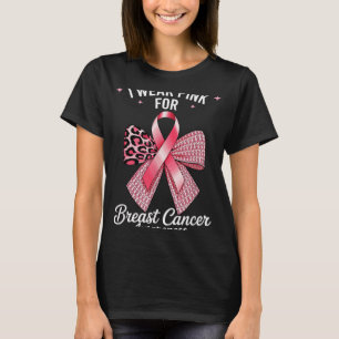 Camiseta Eu Visto Rosa Para Consciência Do Cancer Da Mama _