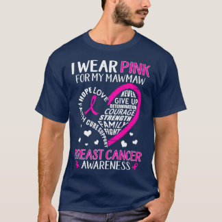 Camiseta Eu Visto Rosa Para Meu Cancer De Fita De Fita De M