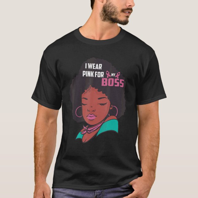 Camiseta Eu Visto Rosa Para Meu Chefe Fita Fita Melanina Ra (Frente)