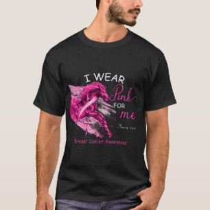 Camiseta Eu visto rosa para mim, cavalo de conscientização