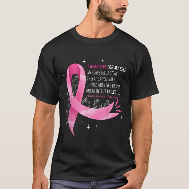 Camiseta Eu Visto Rosa Para Mim Próprio A Minha Firmeza De  (Frente)