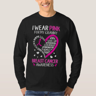 Camiseta Eu Visto Rosa Para Minha Avó Coração Fé Esperança
