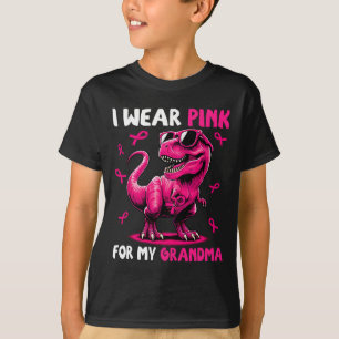 Camiseta Eu Visto Rosa Para Minha Avó T-rex Dinossauro Mama