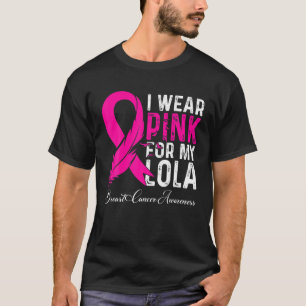 Camiseta Eu Visto Rosa Para Minha Consciência Do Cancer Da