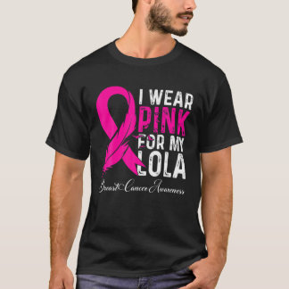 Camiseta Eu Visto Rosa Para Minha Consciência Do Cancer Da 
