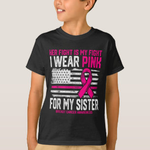 Camiseta Eu Visto Rosa Para Minha Consciência Do Cancer Da