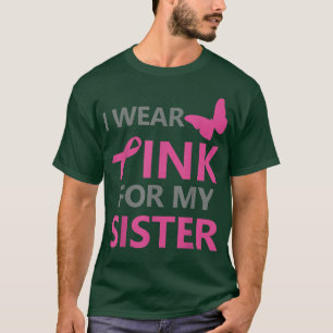 Camiseta Eu Visto Rosa Para Minha Consciência Do Cancer Da