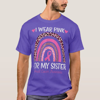 Camiseta Eu Visto Rosa Para Minha Consciência Do Cancer Da 