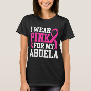 Camiseta Eu Visto Rosa Para Minha Consciência Do Cancer Da
