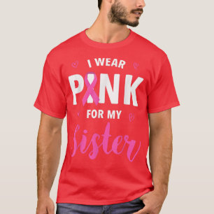 Camiseta Eu Visto Rosa Para Minha Consciência Do Cancer Da 