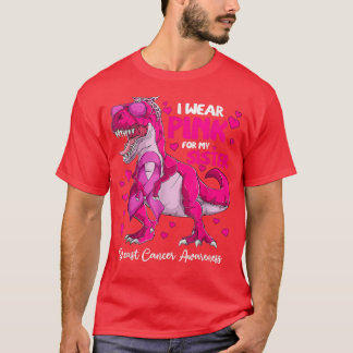 Camiseta Eu Visto Rosa Para Minha Consciência Do Cancer Da 