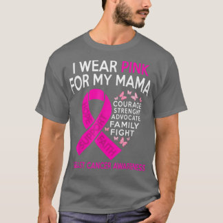 Camiseta Eu Visto Rosa Para Minha Consciência Do Cancer Da