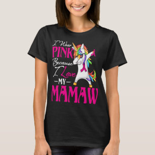 Camiseta Eu Visto Rosa Para Minha Consciência Do Cancer Mam