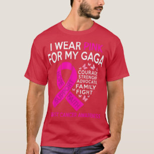 Camiseta Eu Visto Rosa Para Minha Consciência Gaga Do Cance