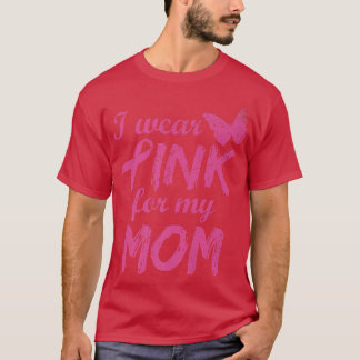 Camiseta Eu Visto Rosa Para Minha Mãe Cancer Consciência 1