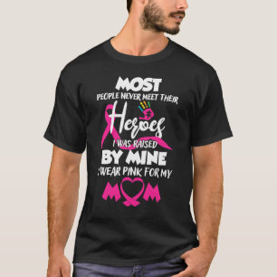 Camiseta Eu Visto Rosa Para Minha Mãe Meu Cancer Herói Sabe