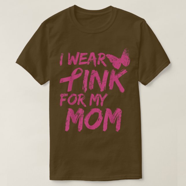 Camiseta Eu Visto Rosa Para Minha Mãe Sensibilização Para O (Frente do Design)