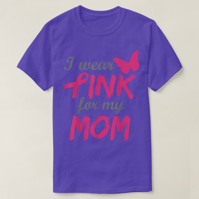 Camiseta Eu Visto Rosa Para Minha Mãe Sensibilização Para O (Frente do Design)