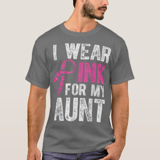 Camiseta Eu Visto Rosa Para Minha Tia Cancer De Mama Sensib