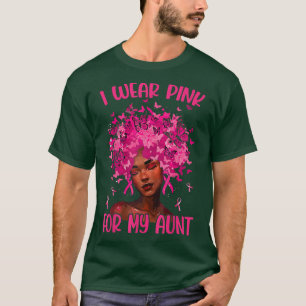 Camiseta Eu Visto Rosa Para Minha Tia Cancer De Mama Sensib