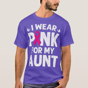 Camiseta Eu Visto Rosa Para Minha Tia Saber Cancer Mama Mas
