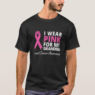 Camiseta Eu Visto Rosa Para O Amor Da Minha Avó Família Rib