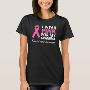Camiseta Eu Visto Rosa Para O Amor Da Minha Avó Família Rib