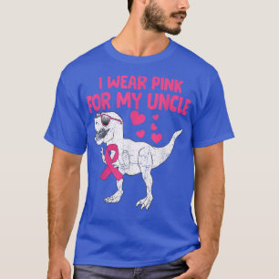 Camiseta Eu Visto Rosa Para O Cancer Da Mamãe Dino Pink Ri