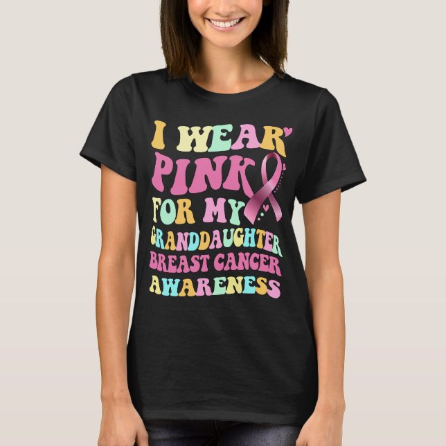 Camiseta Eu Visto Rosa Para O Cancer Da Minha Avó (Frente)