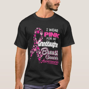 Camiseta Eu visto Rosa para o Cancer da minha neta