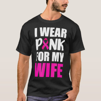 Camiseta Eu Visto Rosa Para O Cancer De Fita Rosa Da Minha 