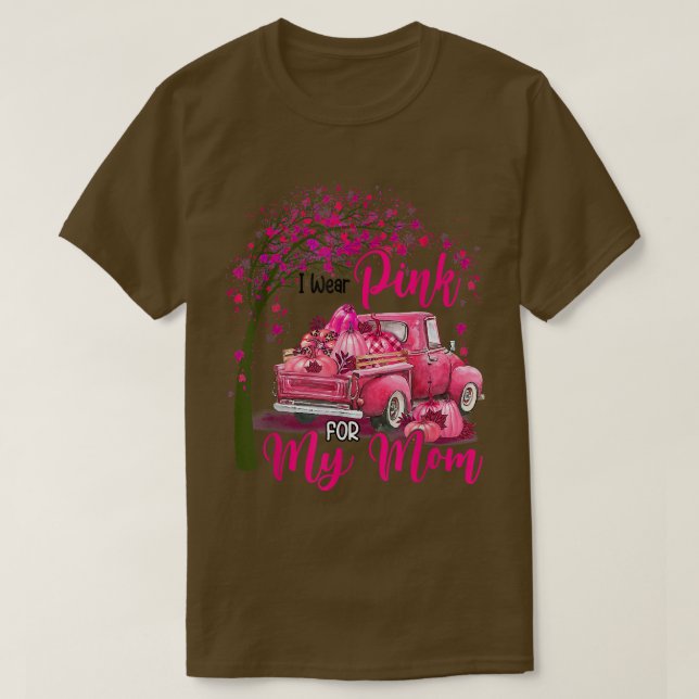 Camiseta Eu Visto Rosa Para O Cancer De Mama Do Caminhão De (Frente do Design)
