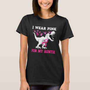 Camiseta Eu Visto Rosa Para O Dinossauro Da Minha Tia Cance