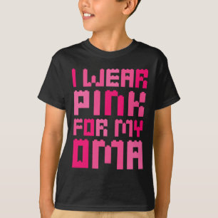 Camiseta Eu Visto Rosa Para O Meu Bloco Oma Construindo Boy