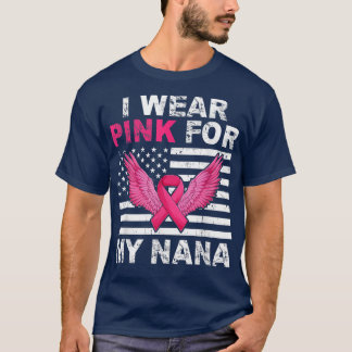 Camiseta Eu Visto Rosa Para O Meu Cancer De Fita Rosa Nana