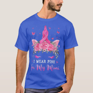 Camiseta Eu Visto Rosa Para O Meu Cancer Mimi Cute Unicorn