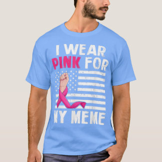 Camiseta Eu Visto Rosa Para O Meu Memória Cancer De Fita Ro
