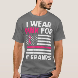 Camiseta Eu Visto Rosa Para O Meu Vovô Fita Cor De Fita Ros