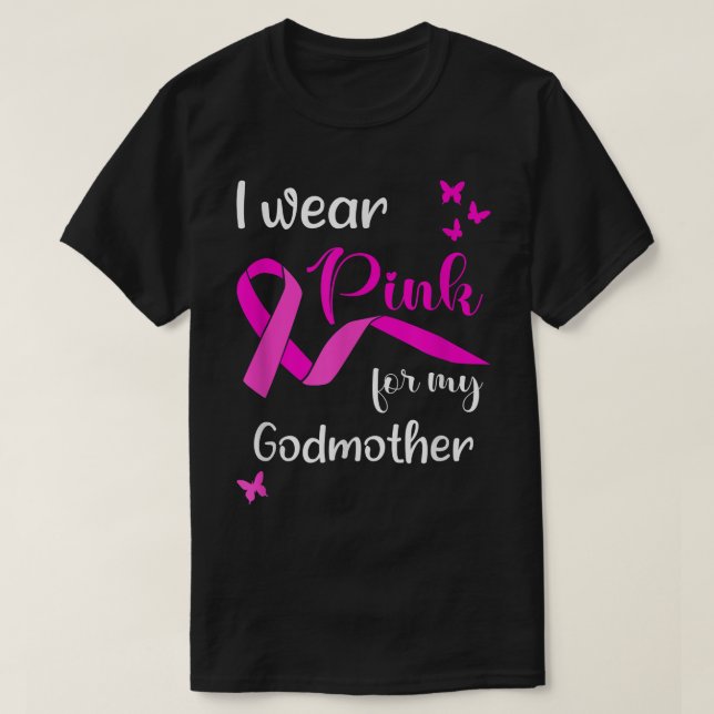 Camiseta Eu Visto Rosa Pela Minha Madrinha pelo Cancer da M (Frente do Design)
