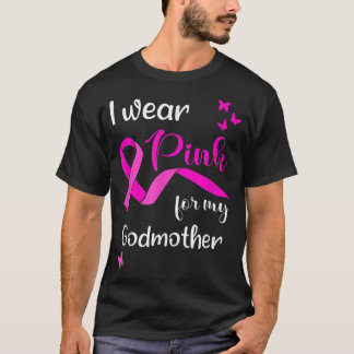 Camiseta Eu Visto Rosa Pela Minha Madrinha pelo Cancer da M
