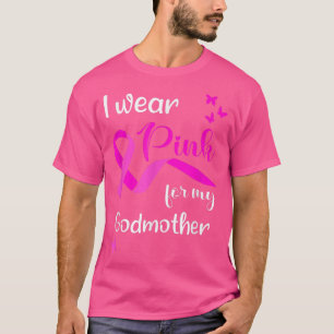 Camiseta Eu Visto Rosa Pela Minha Madrinha pelo Cancer da M