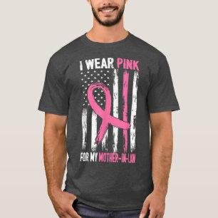 Camiseta Eu Visto Rosa Pela Minha Mãe Em Direito Cancer De