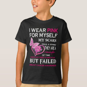 Camiseta Eu Visto Rosa Por Mim Próprio As Minhas Cicatrizes