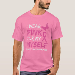 Camiseta Eu Visto Rosa Por Minha Consciência Do Cancer Da 