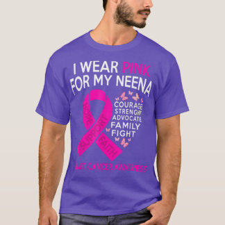 Camiseta Eu Visto Rosa Por Minha Consciência Do Cancer Da N