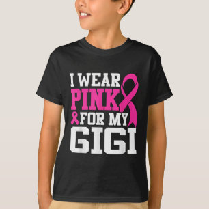 Camiseta Eu Visto Rosa Por Minha Consciência Gigi Do Cancer