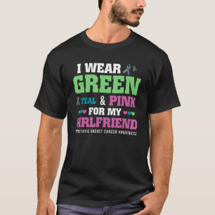 Camiseta Eu Visto Rosa Verde Para Meu Metastati Namorada