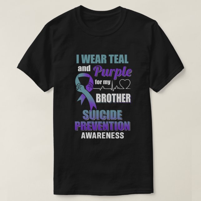 Camiseta Eu Visto Roxo De Chá Para O Meu Irmão Suicida Prev (Frente do Design)